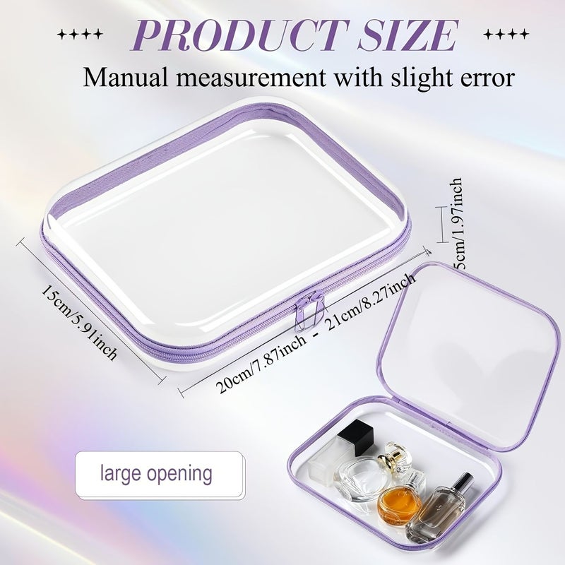 1 Hard Transparent Zipper Storage Box Random Color Pencil Case For Cosmetics Snacks Puzzle - Image 5