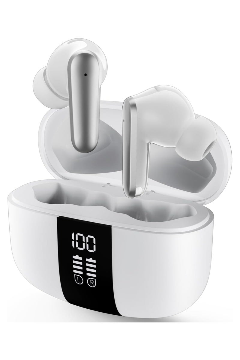 REBENUO Studio-Quality Wireless Ear Buds with Deep Bass & Enhanced Audio Clarity, Bluetooth 5.4, 10-Year Lifespan Earbuds, ENC Noise Cancelling Calls, Secure Fit Memory Foam Tips, IPX6 Waterproof - Image 2