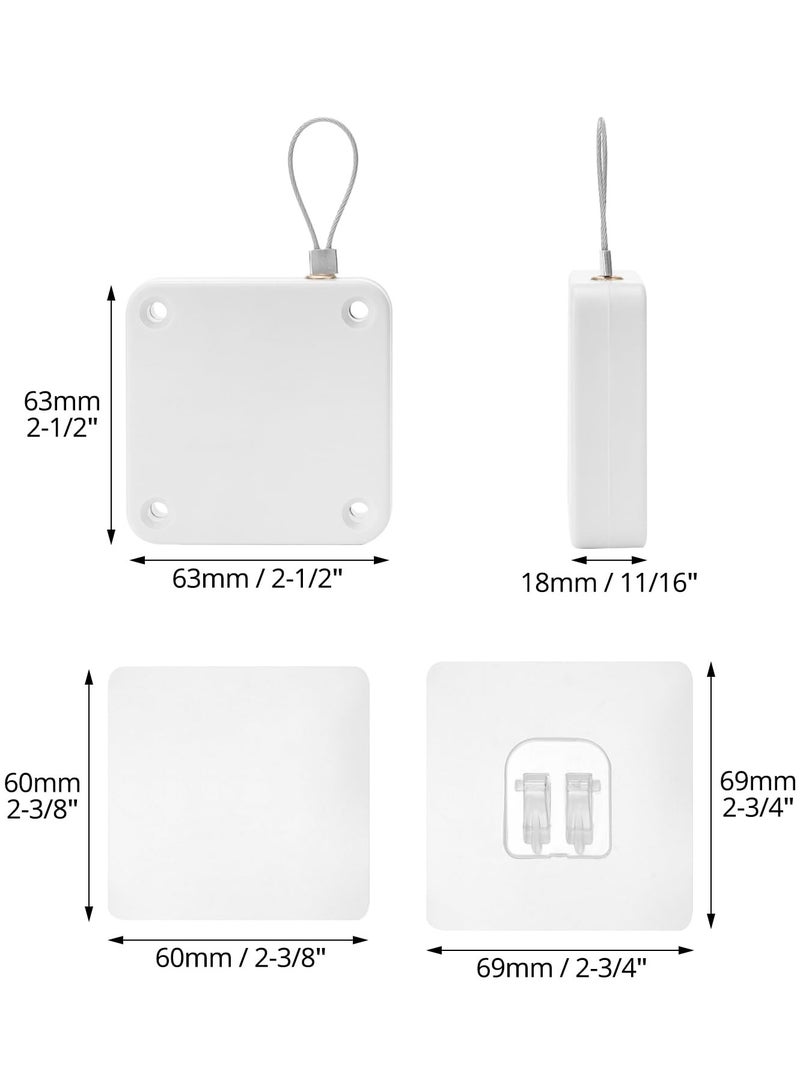 خاجول وحدة إغلاق أبواب أوتوماتيكية مزودة بمستشعر مكونة من 4 قطع، سهلة التركيب مع رباط لجميع الأبواب (أبيض) - Image 2