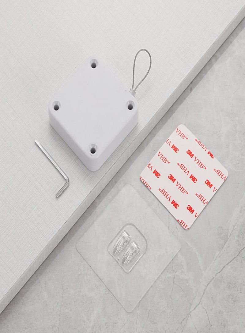 خاجول وحدة إغلاق أبواب أوتوماتيكية مزودة بمستشعر مكونة من 4 قطع، سهلة التركيب مع رباط لجميع الأبواب (أبيض) - Image 4