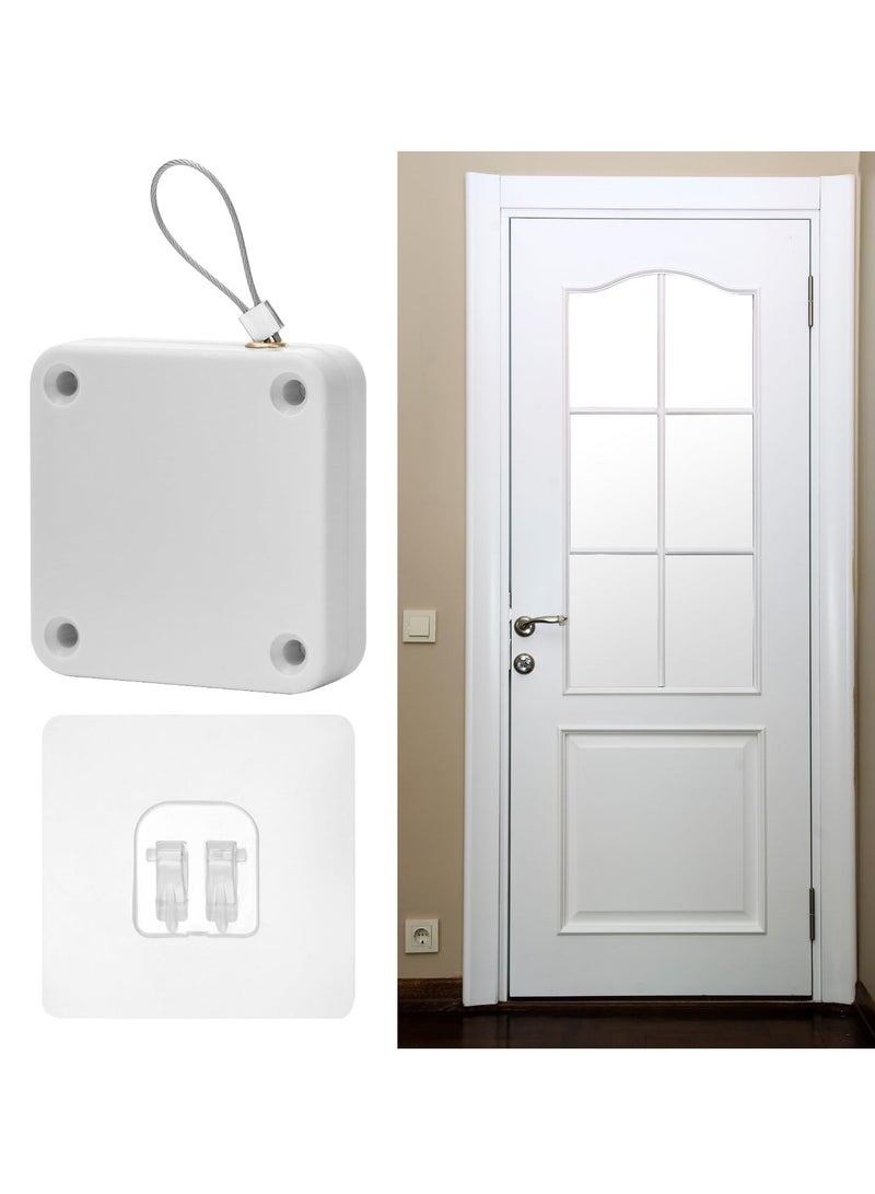 خاجول وحدة إغلاق أبواب أوتوماتيكية مزودة بمستشعر مكونة من 4 قطع، سهلة التركيب مع رباط لجميع الأبواب (أبيض) - Image 5