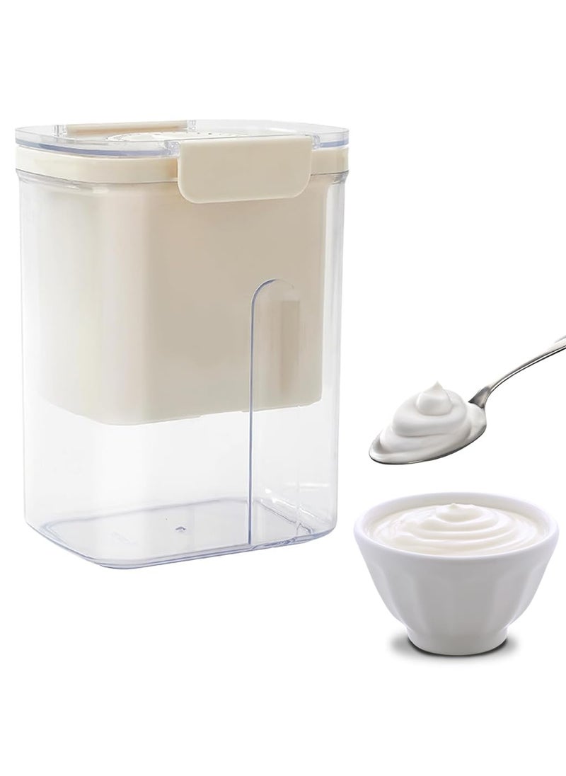 SUPVOX - Supvox® Yogurt Filter Strainer, BPA-Free Greek Yoghurt Curd Maker Multifunctional with fine mesh & lid for Coffee Soybean Milk Fruit Juice - Image 1