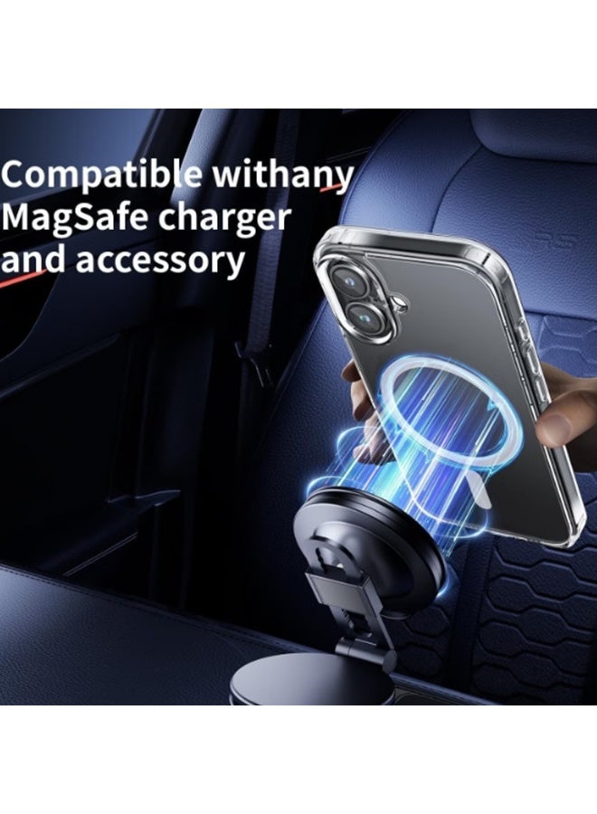 Magnetic Case Cover for Samsung Galaxy A06 4G, Compatible with MagSafe,Anti-Yellowing Crystal Clear Shockproof Protection Back Cover, Ultra Slim Strong Magnet Phone Shell Case for Samsung Galaxy A06 4G - Image 4