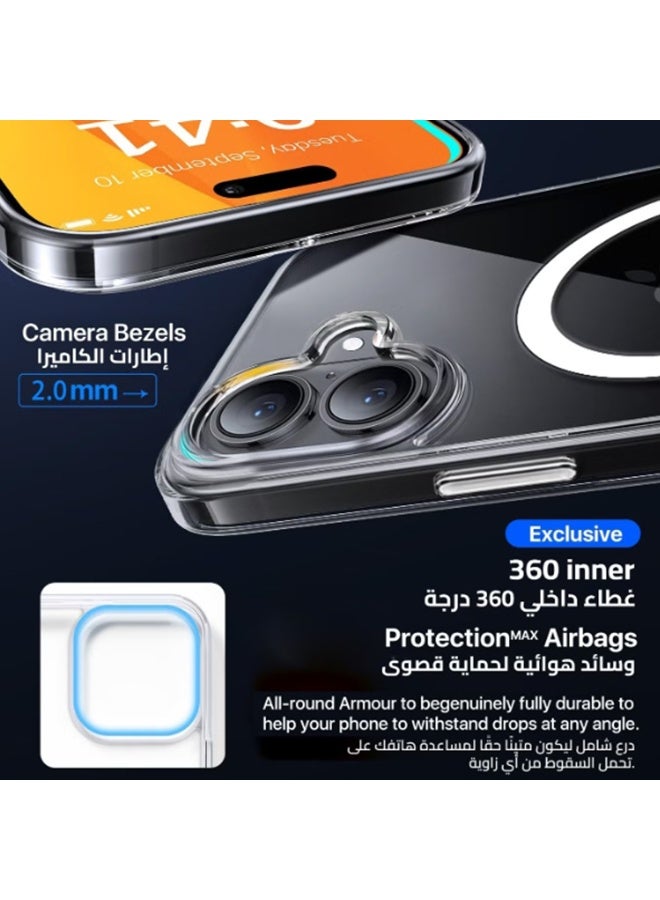 Magnetic Case Cover for Samsung Galaxy A06 4G, Compatible with MagSafe,Anti-Yellowing Crystal Clear Shockproof Protection Back Cover, Ultra Slim Strong Magnet Phone Shell Case for Samsung Galaxy A06 4G - Image 3