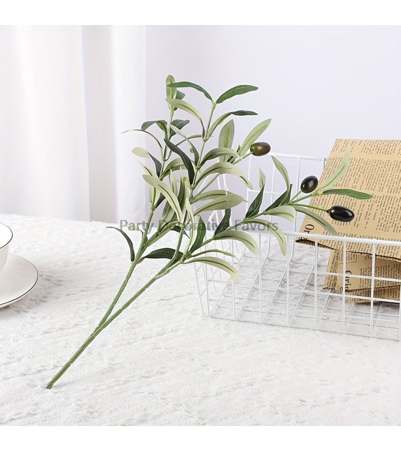 5 Piece Olive Branch Artificial Greenery DIY Bouquet Decoration For Home - Image 5