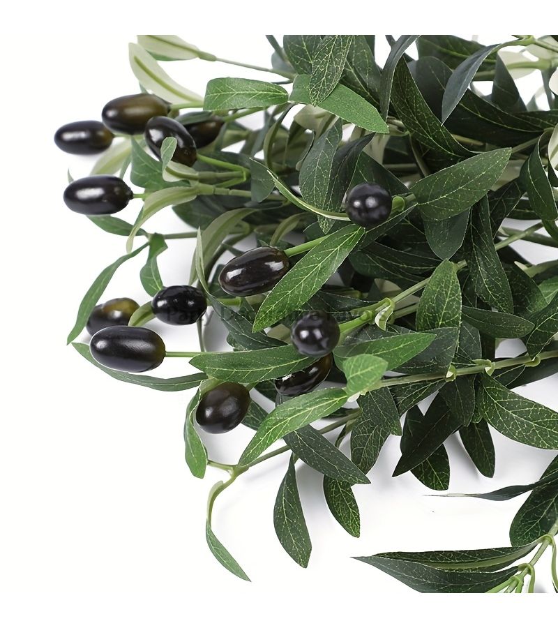 5 Piece Olive Branch Artificial Greenery DIY Bouquet Decoration For Home - Image 2