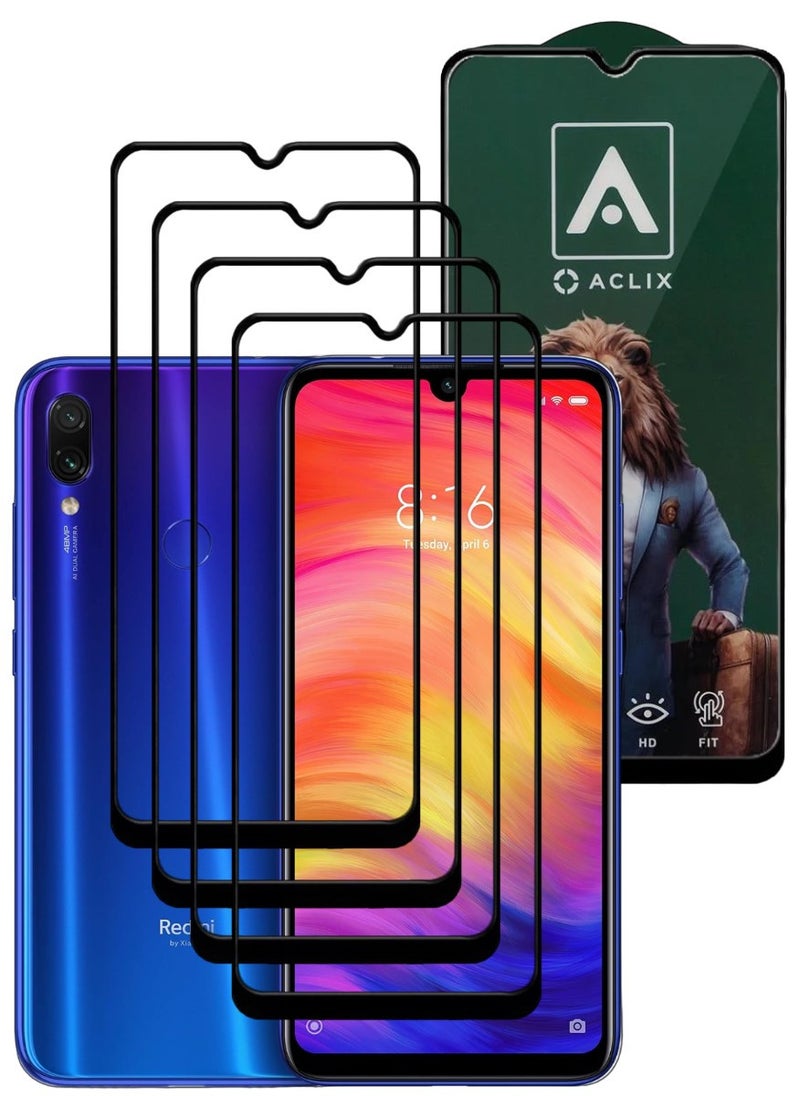 ACLIX 4 Pieces Antistatic ESD Dustproof Premium Quality High Definition Tempered Glass Screen Protector Designed For Xiaomi Redmi Note 7 - Image 1