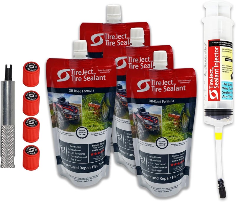 TireJect Off-Road Tubeless Tire Sealant Kit - 40oz, 4-Tire Value Pack - Image 1