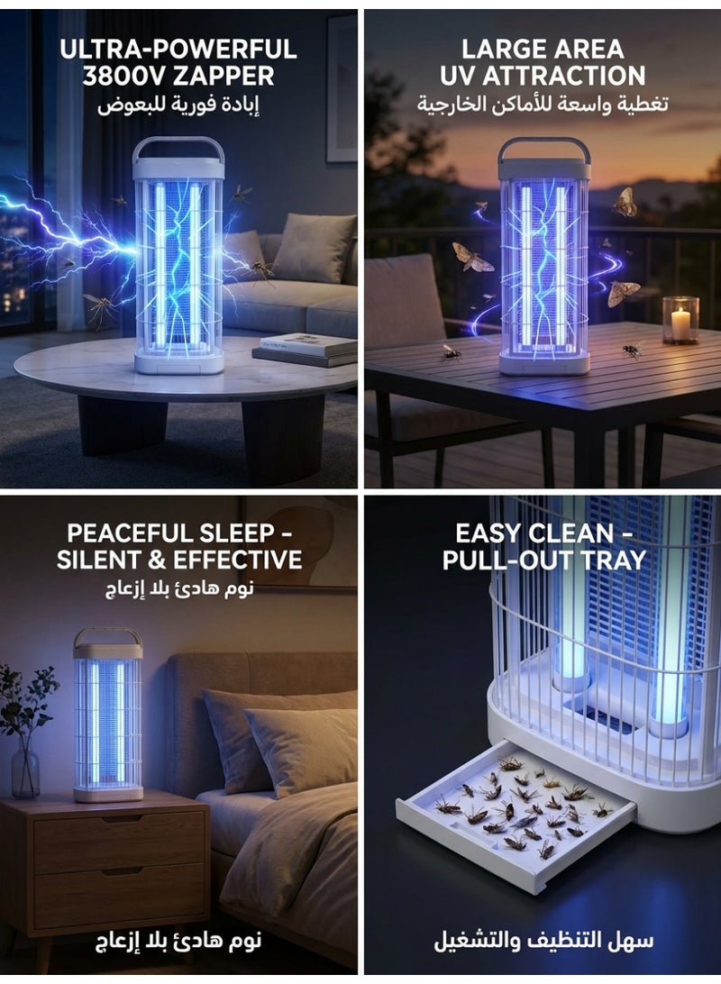 CUBEXELL Flying Insects Killer The Best Bugg Zapper Mosquitos And Flys Trap Indoor And Outdoor Use Kills Flying Insects With 30W UV Light And 3800V Electric Shock - Image 4