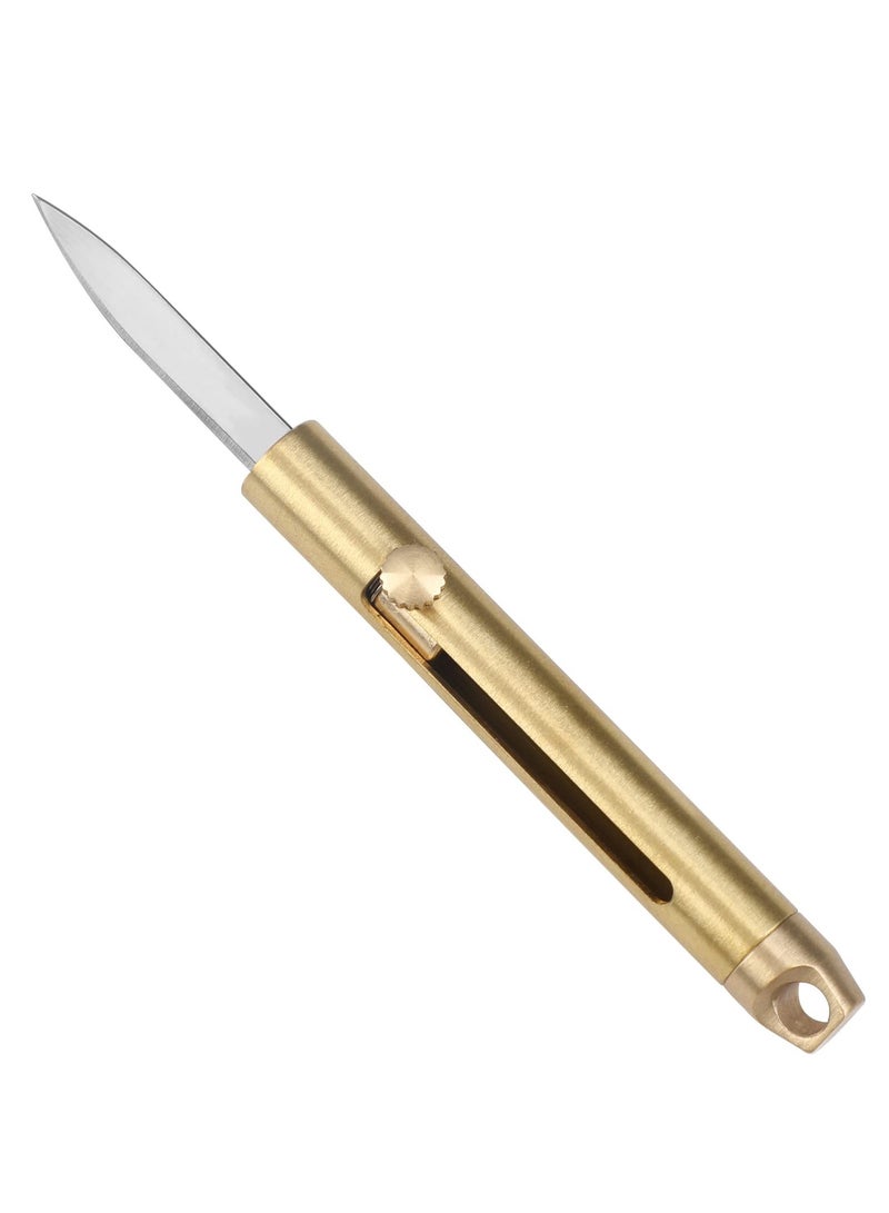 SYOSI Retractable Knife, Mini Key Small Pocket Knife, Portable Mini Keychain Knife, Box Cutter Small Edc Pocket Knife, Lightweight Utility Knife for Outdoor, Gift, Men - Image 1