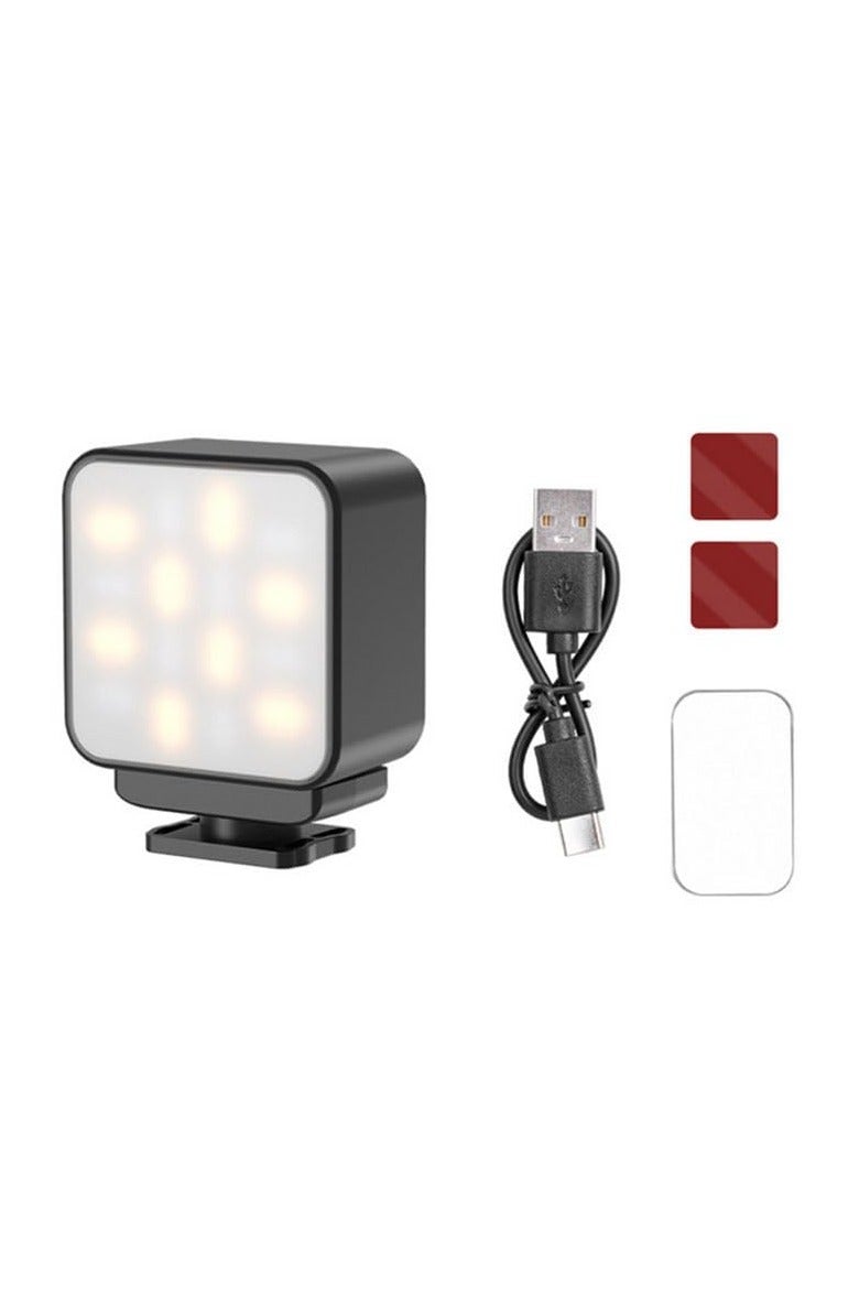 XICEN LED Video Light for DJI Osmo Pocket 3/Action 5 Pro/4/3，Type-C Charging Port with Powerful Neodymium Magnets Lighting Accessory with Three Color Temperature Adjustments (Black) - Image 1