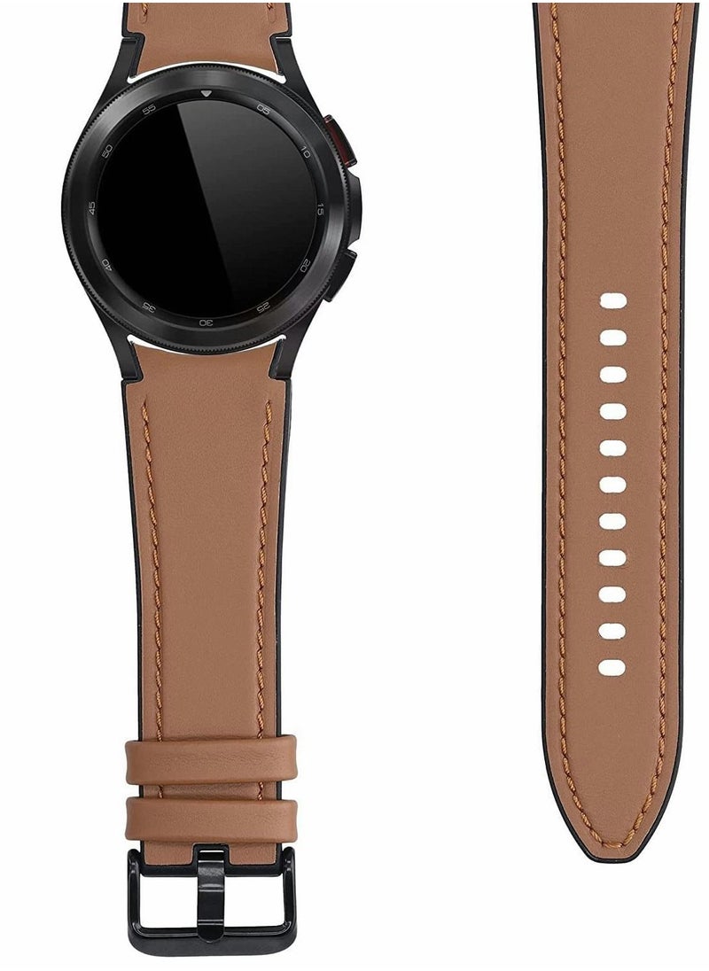 Y&D Leather Watch Band for Galaxy 4/4 Classic 42mm/46mm, 2 Pcs 20mm Quick Release Strap  - Image 4