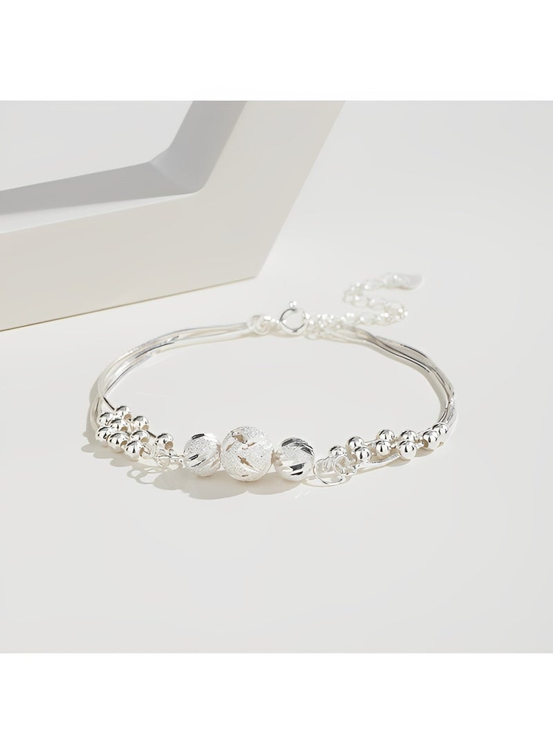 ريوكل سوار نسائي متعدد الطبقات بثلاثة صفوف، سوار فاخر متعدد الاستخدامات، صناعة يدوية، لعيد الحب - Image 2