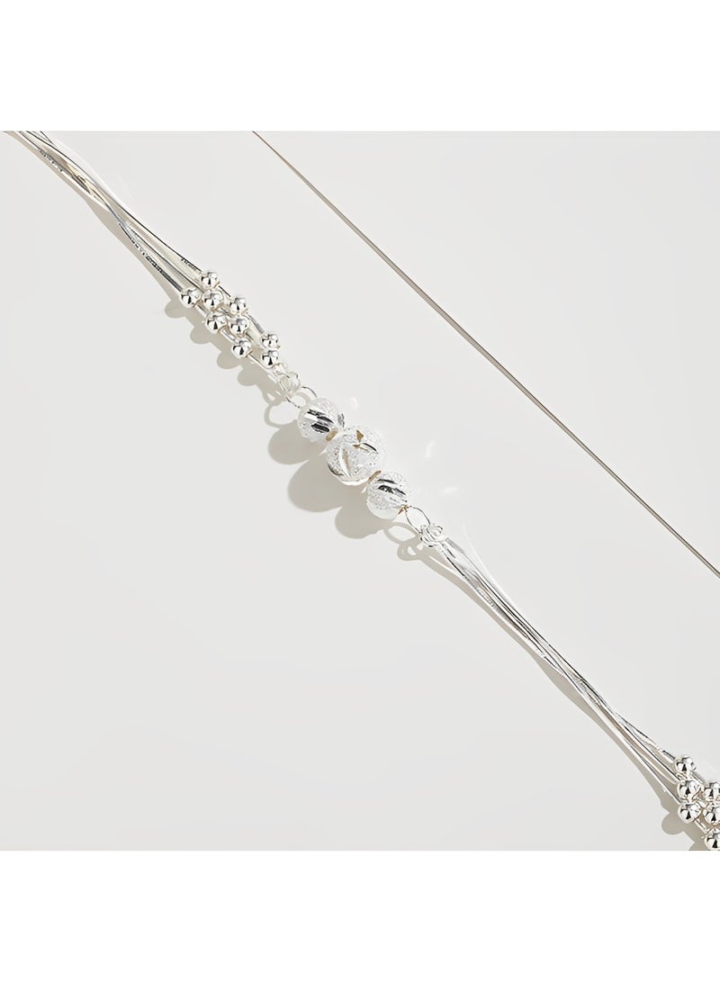 ريوكل سوار نسائي متعدد الطبقات بثلاثة صفوف، سوار فاخر متعدد الاستخدامات، صناعة يدوية، لعيد الحب - Image 3