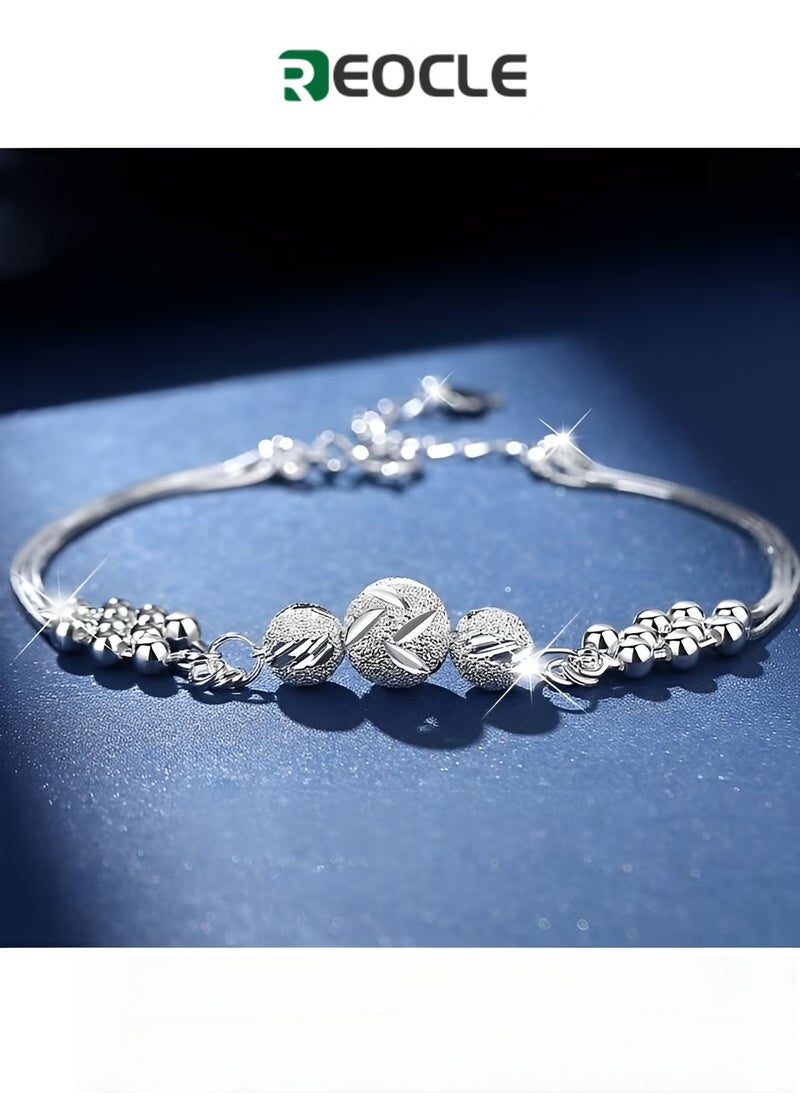 ريوكل سوار نسائي متعدد الطبقات بثلاثة صفوف، سوار فاخر متعدد الاستخدامات، صناعة يدوية، لعيد الحب - Image 1