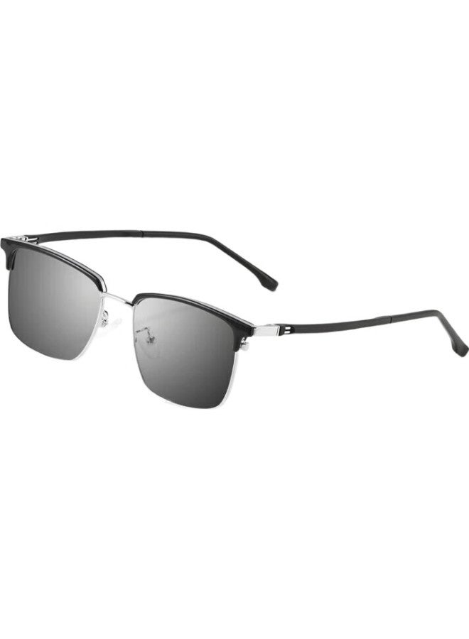 Mirror State Jingbang Large Frame Photochromic Blue Light Blocking Uv Protection Plain Glasses Ultra-Light Eyeglass Frame With Prescription 1073 - Image 1
