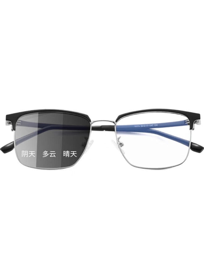 Mirror State Jingbang Large Frame Photochromic Blue Light Blocking Uv Protection Plain Glasses Ultra-Light Eyeglass Frame With Prescription 1073 - Image 2