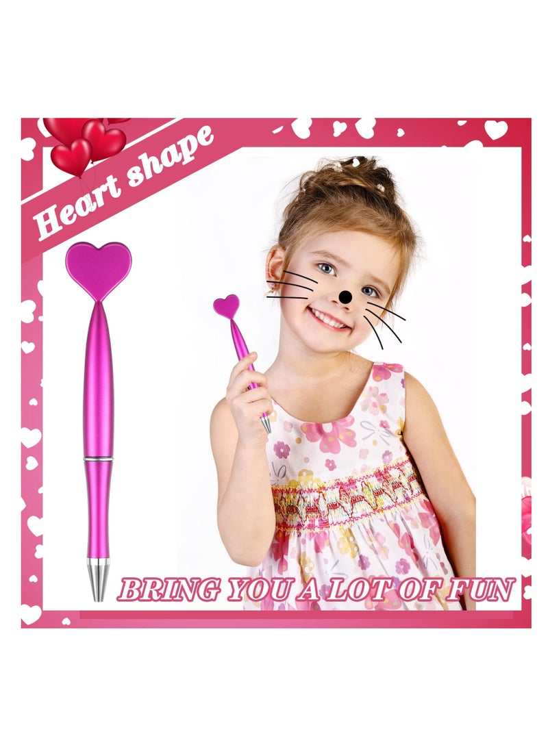 Y&D Heart Shaped Pens Ballpoint Spin Office 1 mm Black Gel Ink Rollerball Kids Party Favor for School Supply (48 Pieces Multicolor) - Image 4