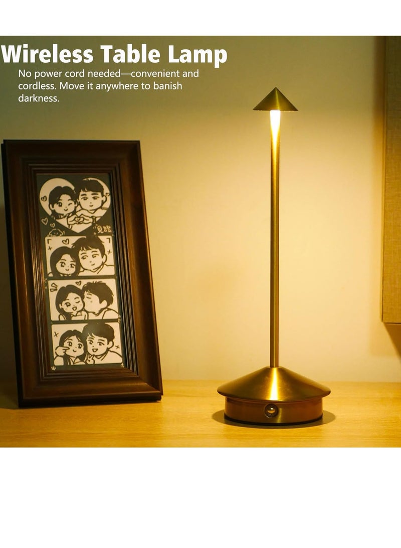 general 3-Color Dimming Cordless LED Table Lamp, Rechargeable Battery Operated Lamp for Home Decor, Restaurant Ambiance & Outdoor Camping - Image 4