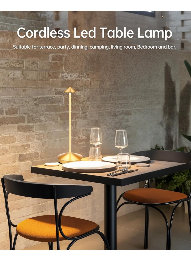 general 3-Color Dimming Cordless LED Table Lamp, Rechargeable Battery Operated Lamp for Home Decor, Restaurant Ambiance & Outdoor Camping - Image 5