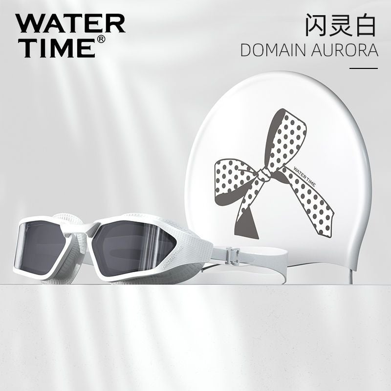 WATERTIME نظارات سباحة نسائية من ووترتايم - عدسات عالية الدقة مقاومة للضباب ومقاومة للماء مع عدسات بوصفة طبية - Image 1