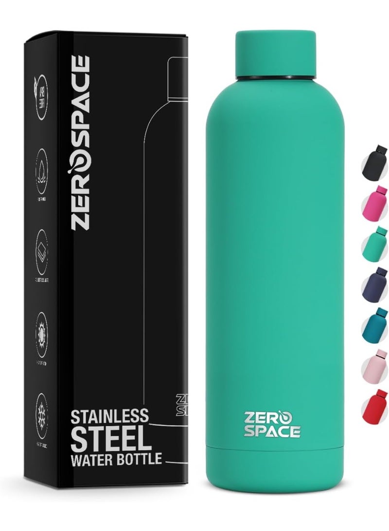 ZeroSpace Stainless Steel Water Bottle, 750ml Insulated Water Bottle for Kids School, Double Wall Water Thermos Flask for Hot & Cold Drinks, Sports Hot Water Bottle (Green) - Image 1