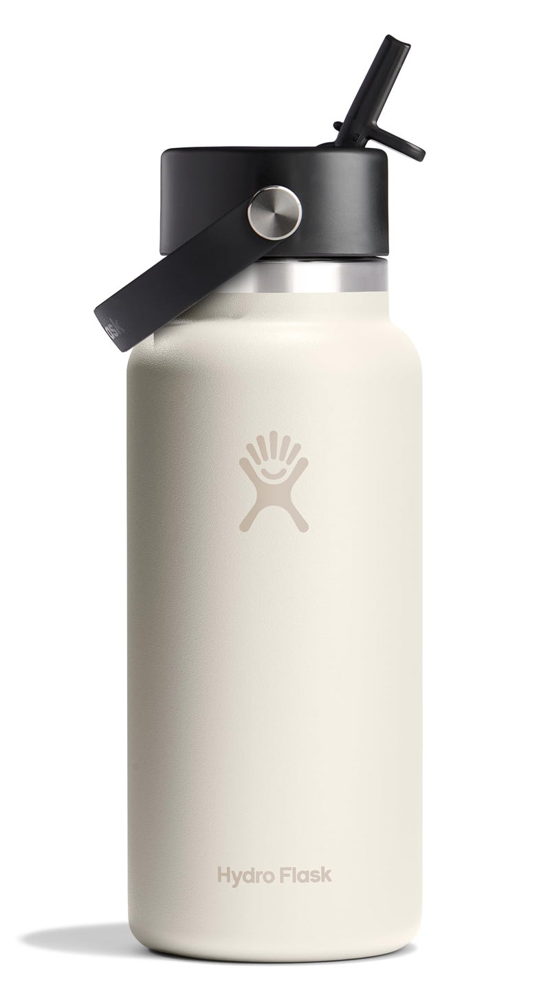 Hydro Flask 32 Oz Wide Mouth Flex Straw Cap Ivory - Image 1