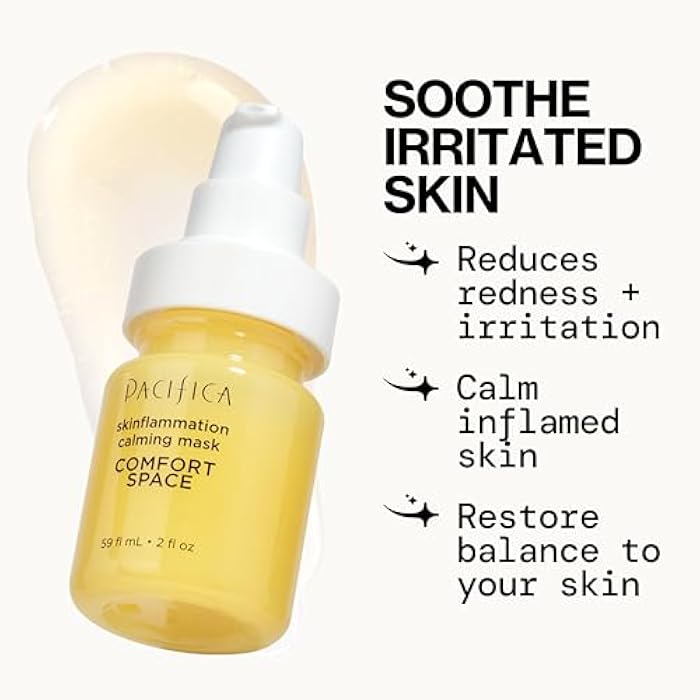 Pacifica Comfort Space Calming Face Mask for Sensitive Skin, Redness Relief Hydrating Facial Mask with Azelaic Acid & Turmeric, Soothes Irritation & Dryness, Vegan Skincare, 2 Fl Oz - Image 5