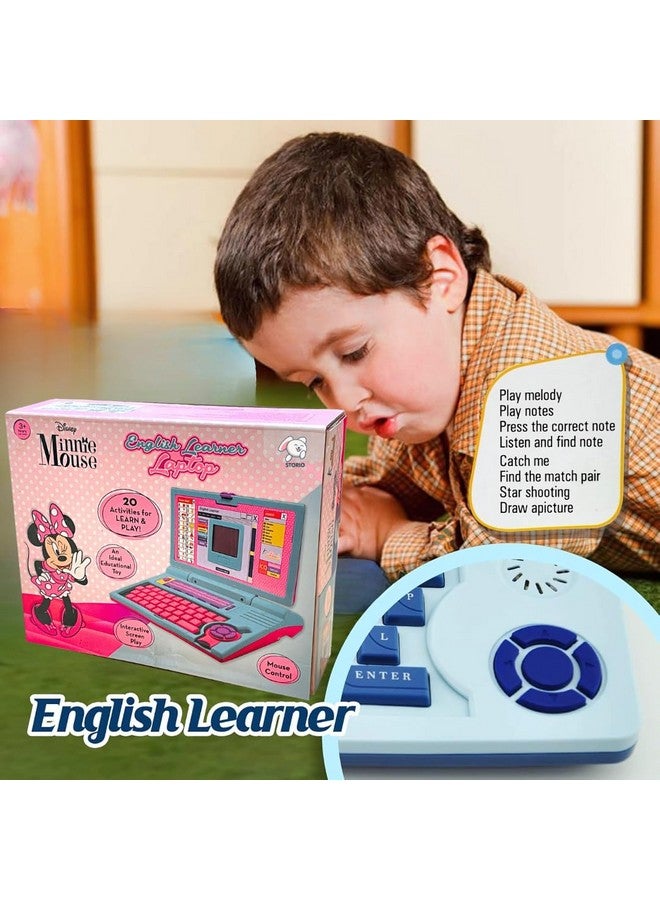 Storio Storio Minnie Mouse Educational Laptop Computer Toy with Mouse | 1 Year Extended Warranty | Kids Above 3 Years | 20 Fun Activity Learning | Learn Letter Words Games Mathematics Music Logic Memory  - Image 3