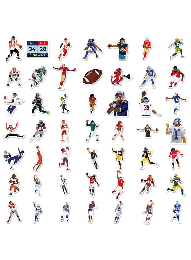 Bluejw 100 Sheet Football Classic Action Stickers New Rugby NFL Players Graffiti Stickers Wholesale - Image 3