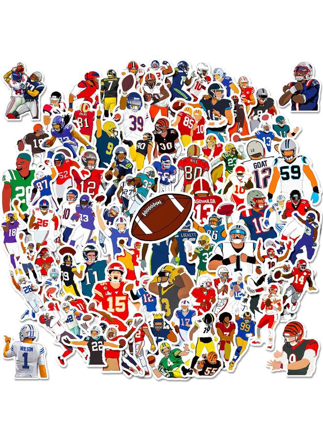 Bluejw 100 Sheet Football Classic Action Stickers New Rugby NFL Players Graffiti Stickers Wholesale - Image 1