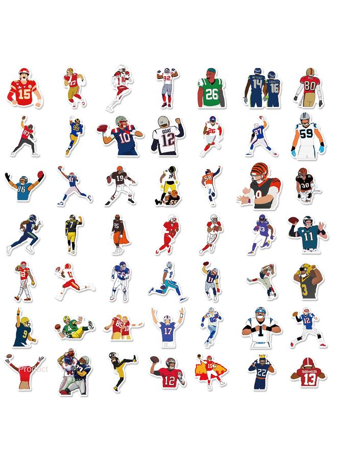 Bluejw 100 Sheet Football Classic Action Stickers New Rugby NFL Players Graffiti Stickers Wholesale - Image 4