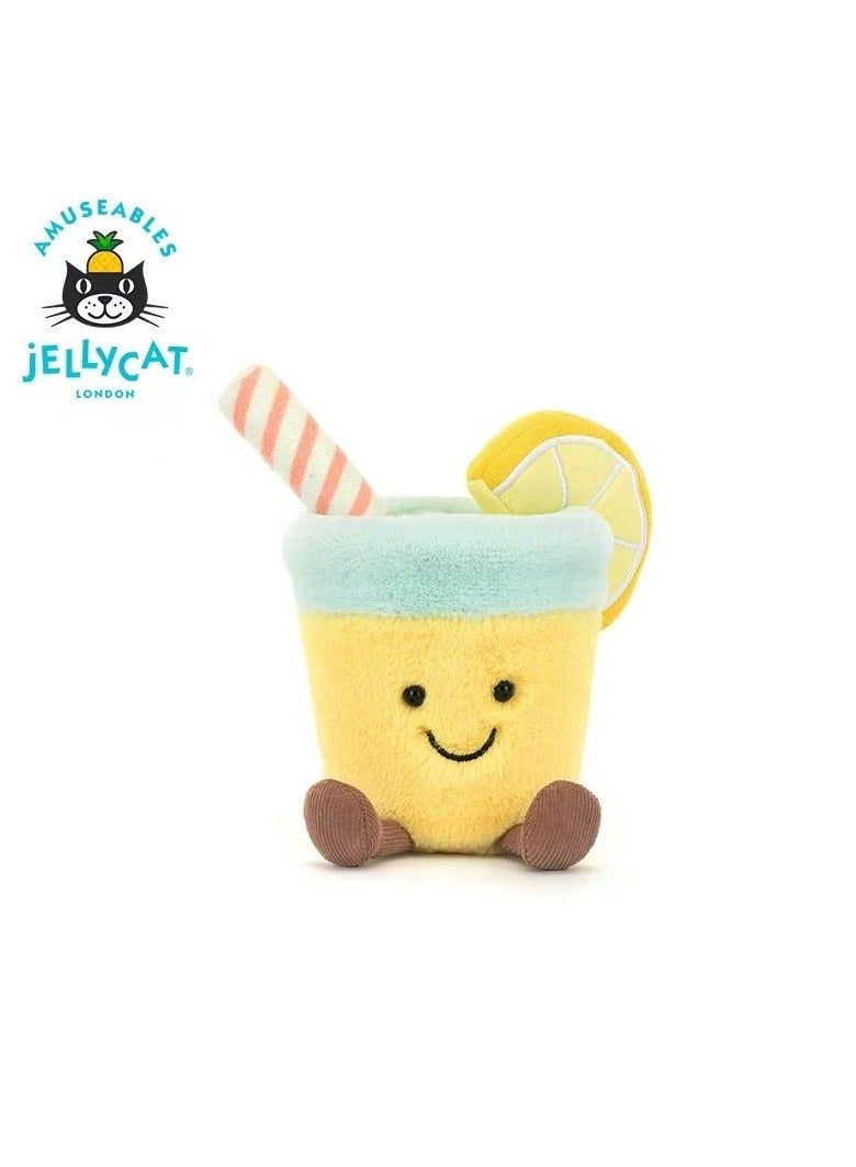 جيليكات بريطانيا Jellycat مضحك الليمون الغازية لعب القش لتهدئة الدمى لينة الدمى الهدايا السنة الجديدة - Image 1