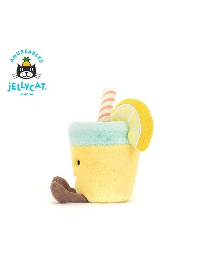 جيليكات بريطانيا Jellycat مضحك الليمون الغازية لعب القش لتهدئة الدمى لينة الدمى الهدايا السنة الجديدة - Image 3