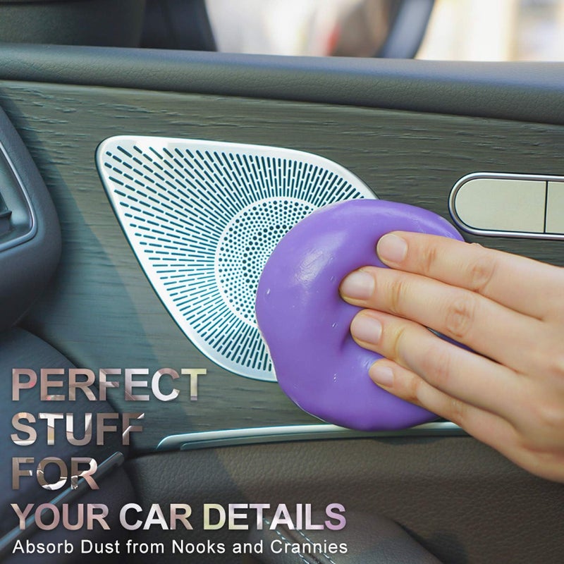 TICARVE Cleaning Gel for Car Cleaning Putty Car Slime for Cleaning Car Detailing Putty Detail Tools Car Interior Cleaner Automotive Car Cleaning Kits Keyboard Cleaner Blue Purple (2Pack) - Image 3