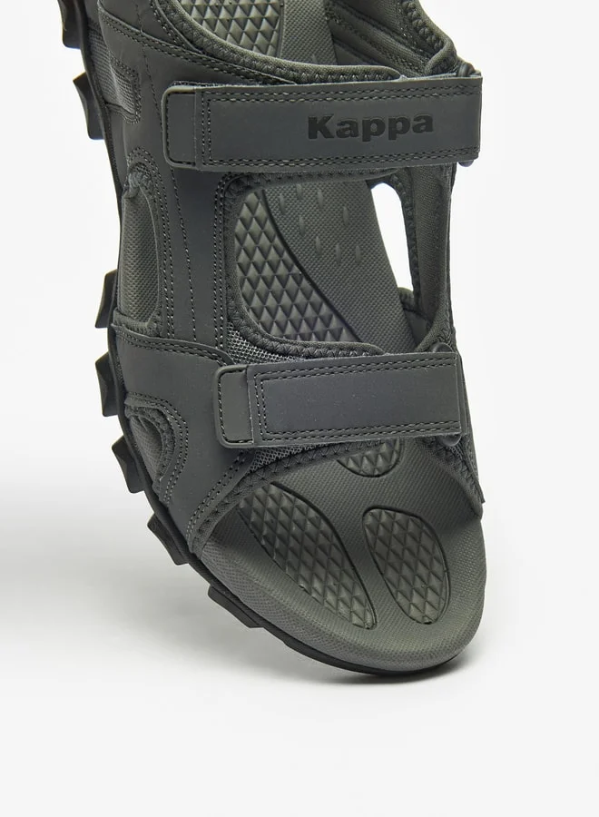 Kappa Men's Logo Print Floaters with Hook and Loop Closure
