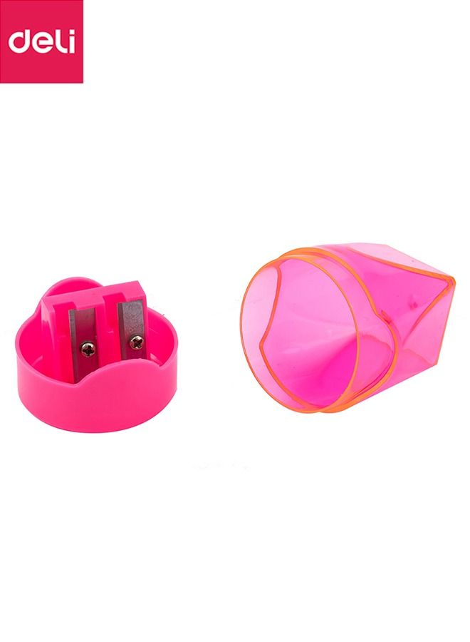 ديلي براية أقلام قياسية ذات فتحتين وشفافة مستديرة وشفافة سهلة الإمساك - Image 5