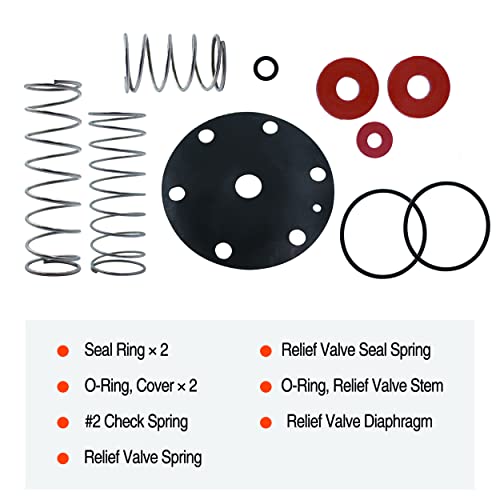 GREATUS RK34-975XL Backflow Preventer Repair Kit Compatible with 3/4-1" 975XL & 975XL2 Reduced Pressure Backflow Preventer with Springs - Image 2