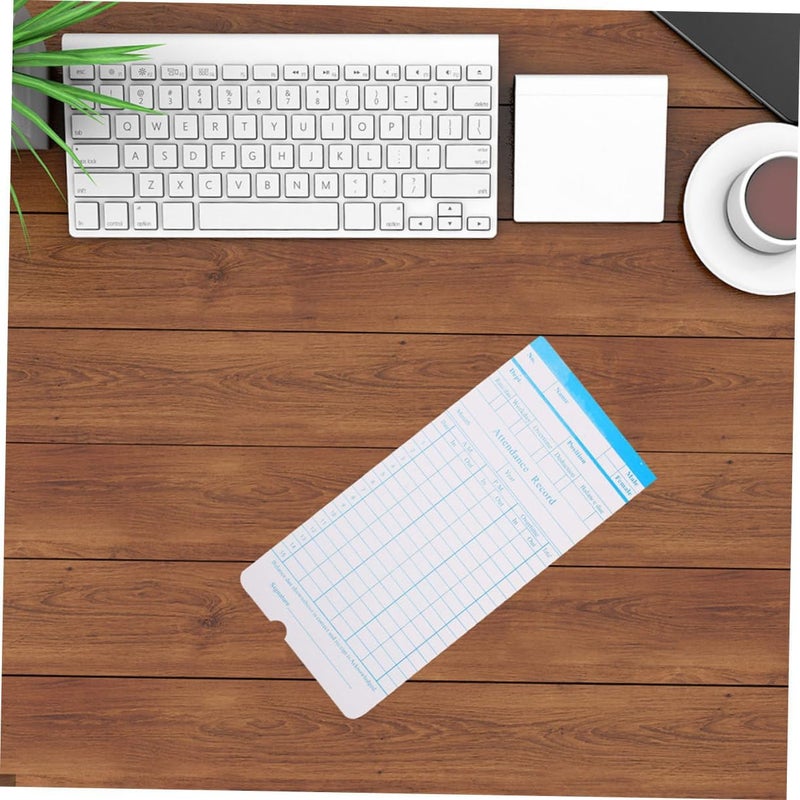 Alipis Universal Double-Sided Attendance Cards Paper 190 Sheets (2 Sets of 95 Sheets) Time Cards for Office Use Employee Weekly and Monthly Attendance Recording - Image 5