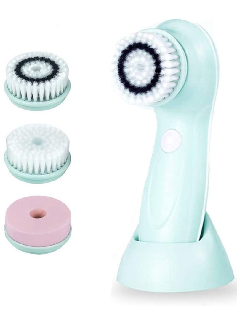 ORiTi Facial Cleansing Spin brush Set - Waterproof Skin Advanced Microdermabrasion for Gentle Exfoliation and Deep Scrubbing with 3 Exfoliating brush Heads - Image 1