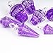 CRITALLIC 7PCS Potion DND Dice SetTransparent Sharp Edge Die Set DD RPG Polyhedral Diefor Dungeons Dragons Pathfinder and TTRPG Roleplaying GamesPurple - Image 4