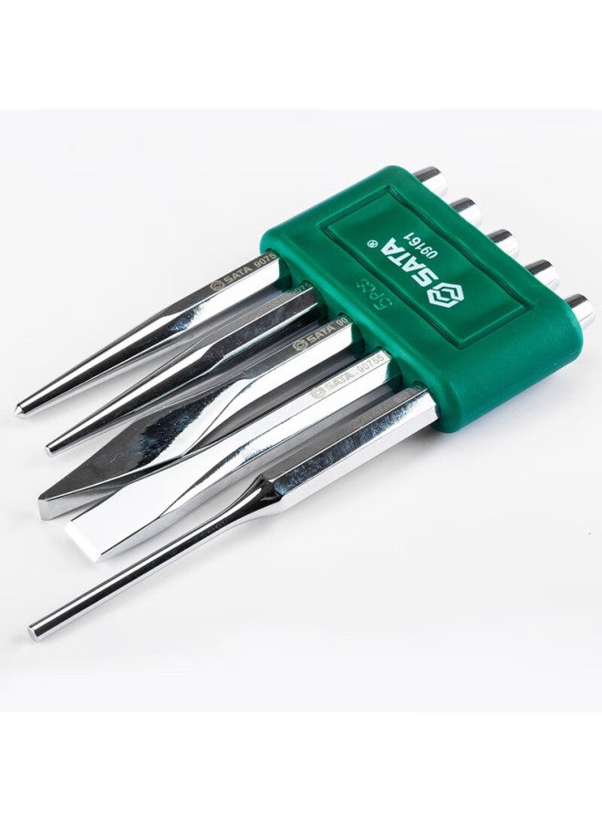 Sata 5-piece Sample Set: Chisel, Center Punch, Flat Chisel, Peg Head, Conical Punch 09161