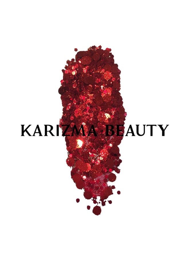 KARIZMA Vamp 10g Chunky Face, Hair, Eye and Red Body Glitter for Women - Rave, Festival Accessories, Cosmetic Makeup - Loose Set - Image 4
