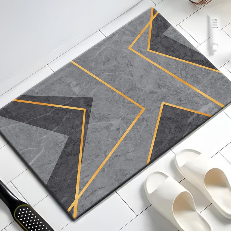 UMAI Polyester Non-woven Felt Bathroom Mat (40*60cm) Bath Mat | Anti Skid Mat for Bathroom Floor | Bathroom Accessories | Bathroom Mats Water Soak | Non Slip Mat for Bathroom | Floor Mat (Multicolor) - Image 1