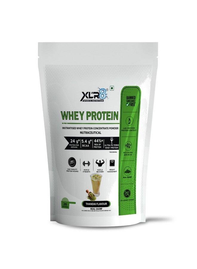 XLR8 Whey Protein Powder with 24 g Protein Content & 5.4 g BCAA (907 g (Pack of 1), Thandai) - Image 1