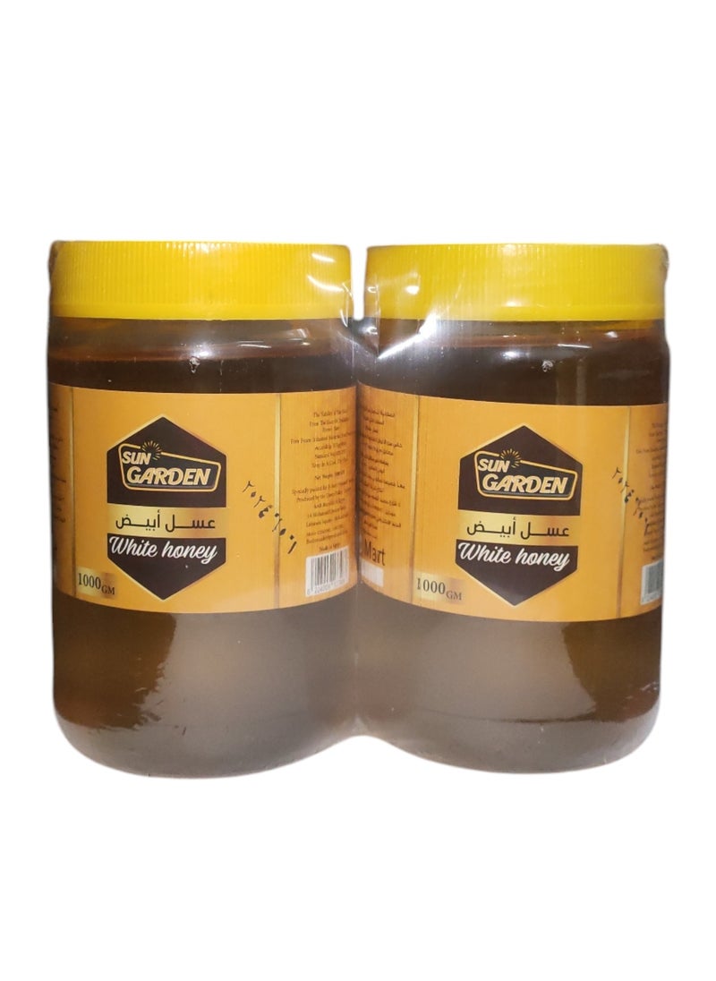 SUN GARDEN White Honey With Glass Jar - 2 kg 
