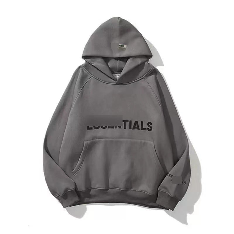 2024 Autumn Winter Unisex Hoodie Casual Loose Fit Sweatshirt White with logo  - Image 3