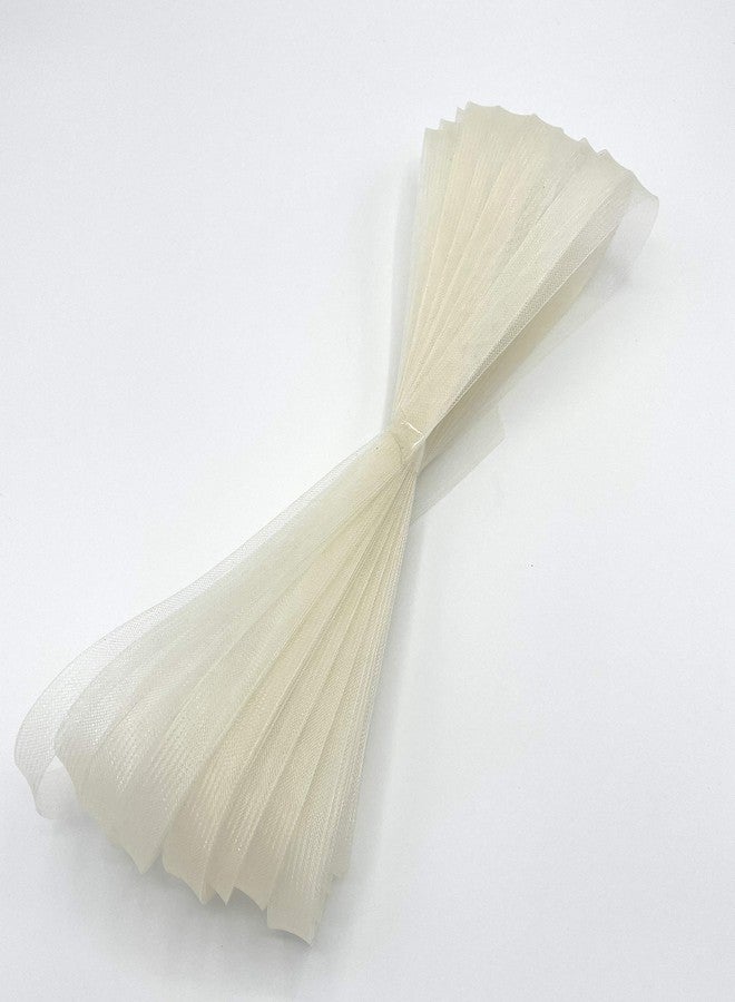 TOP TRIMMING Soft Polyester Ivory Horsehair Braid, Selling Per Roll (1/2'' Wide), 22 Yards (Ivory) - Image 2