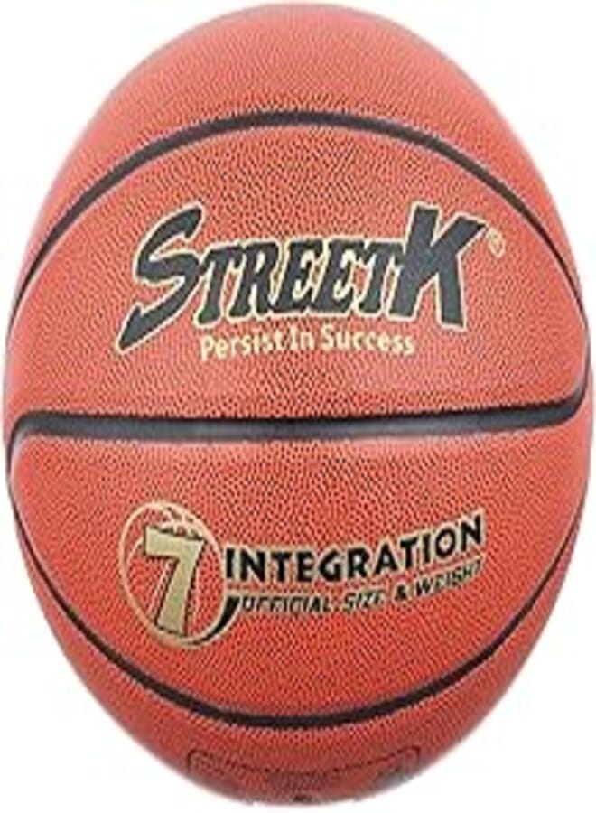 STREETK Streetk rubber basketball size 7 orange 