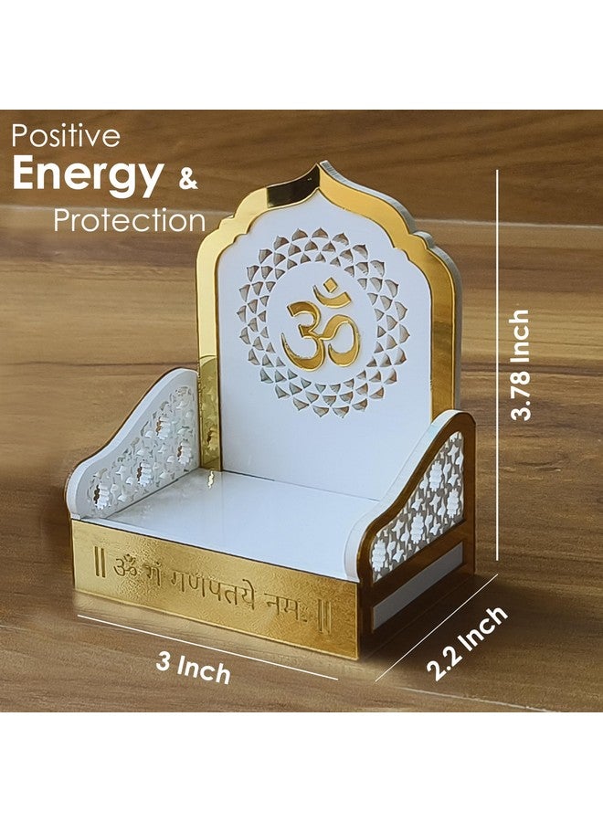 SOLOBOLO Ganesh Idol for Car Dashboard with Small Temple for Car Dashboard,Ganesh Idol for Office Desk,Ganesha Idol for Gift,Gift for Housewarming Ceremony (Singhasan Only) - Image 3